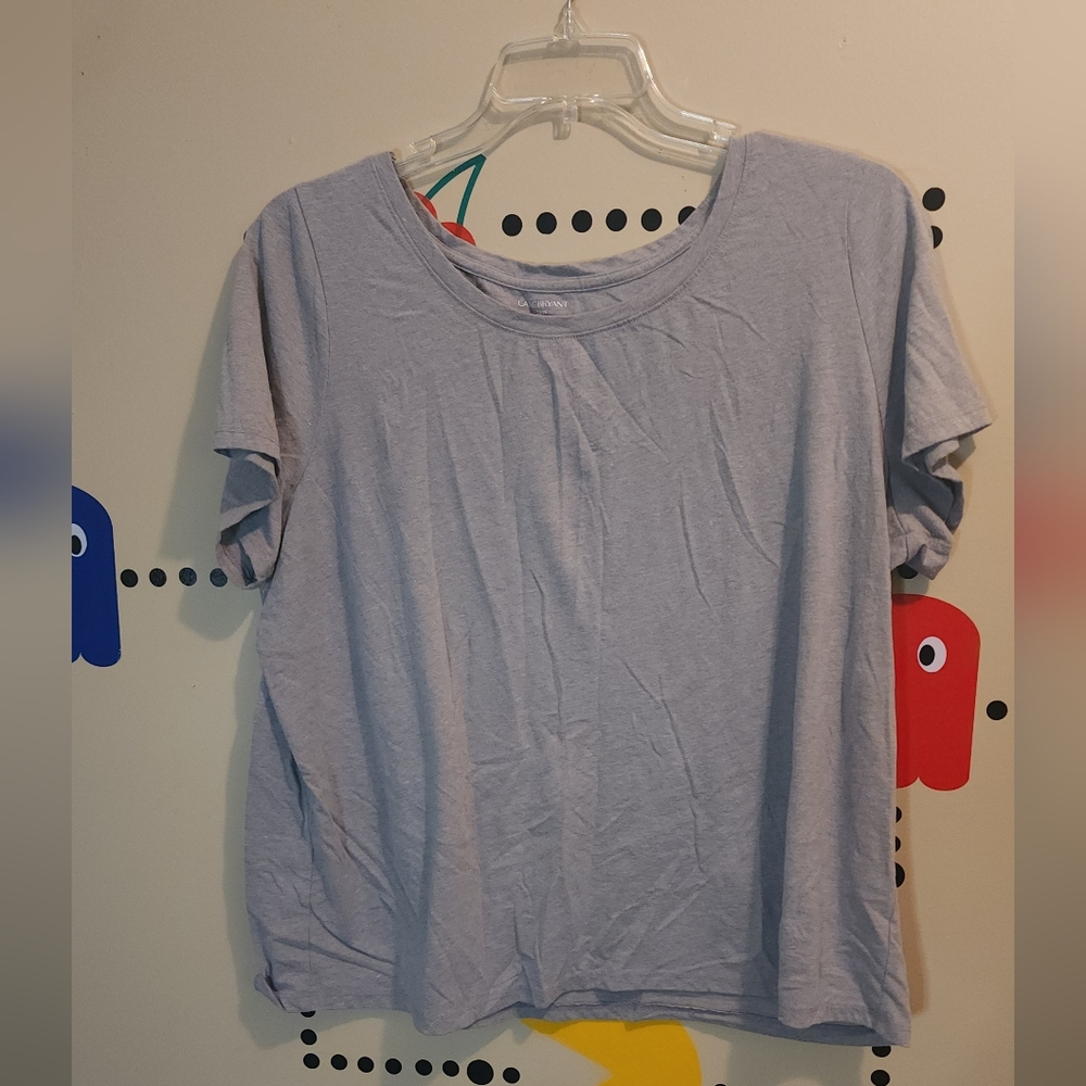Lane Bryant Light Gray Short Sleeve Tee 22 24